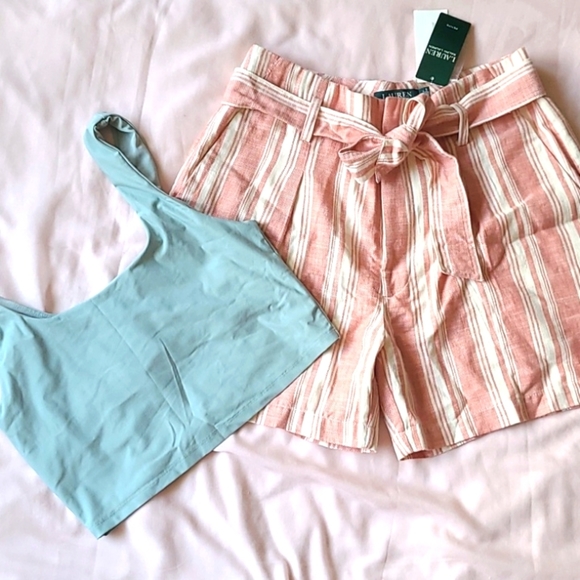 Lauren Ralph Lauren Petite High Waist Shorts sz6 NWT [1044] - Picture 1 of 6